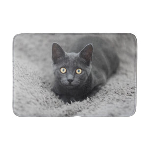 Cutest Baby Animals   Grey Cat Bath Mat