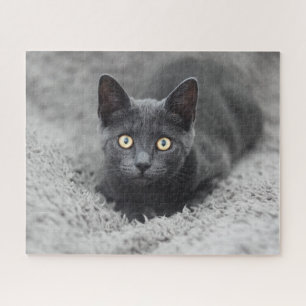 Cutest Baby Animals   Grey Cat Jigsaw Puzzle