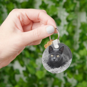 Cutest Baby Animals Grey Cat Key Ring