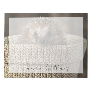 Cutest Baby Animals   Hedgehog in a Basket Notepad