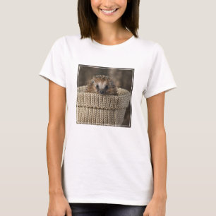 Cutest Baby Animals Hedgehog in a Basket T-Shirt