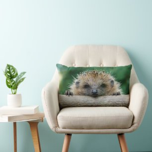 Cutest Baby Animals Hedgehog Smile Lumbar Cushion
