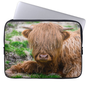 Cutest Baby Animals   Highland Cow Calf Laptop Sleeve