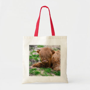 Cutest Baby Animals Highland Cow Calf Tote Bag