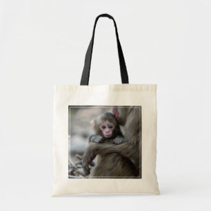 Cutest Baby Animals Japanese Monkey & Baby Tote Bag