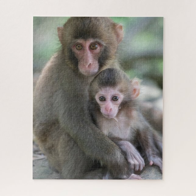 Cutest Baby Animals | Japanese Monkeys Jigsaw Puzzle (Vertical)