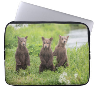 Cutest Baby Animals   Kamchatka Brown Bear Cubs Laptop Sleeve