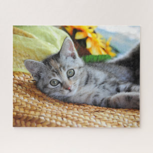 Cutest Baby Animals   Kitten Lounging Jigsaw Puzzle