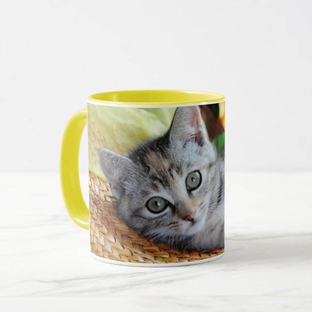 Cutest Baby Animals | Kitten Lounging Mug (Front Left)