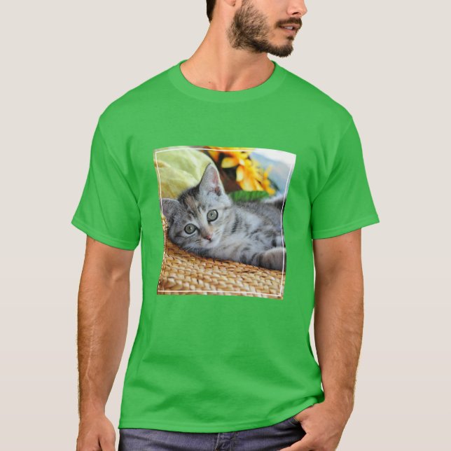 Cutest Baby Animals | Kitten Lounging T-Shirt (Front)