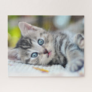 Cutest Baby Animals   Kitten With Blue Eyes Jigsaw Puzzle
