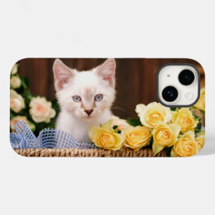 Cutest Baby Animals   Kitten & Yellow Roses Case-Mate iPhone 14 Case