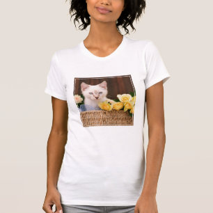 Cutest Baby Animals Kitten & Yellow Roses T-Shirt