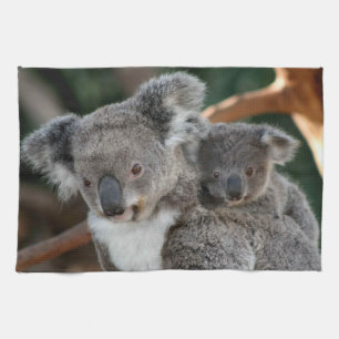 Cutest Baby Animals Koala and Joey Tea Towel