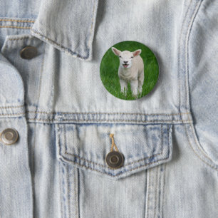 Cutest Baby Animals Lil Lamb 6 Cm Round Badge