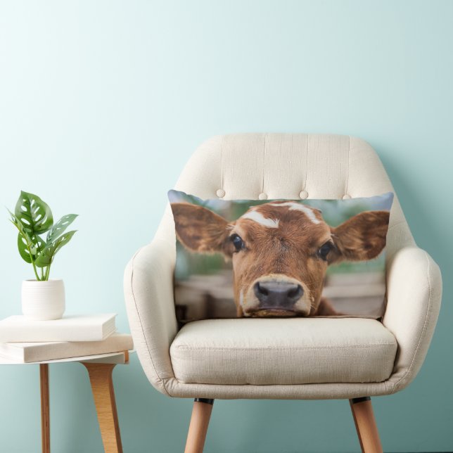 Cutest Baby Animals | Little Cow Calf Lumbar Cushion (Chair)