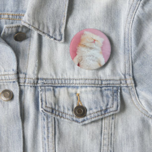 Cutest Baby Animals Lovely Kitten Sleeping 6 Cm Round Badge
