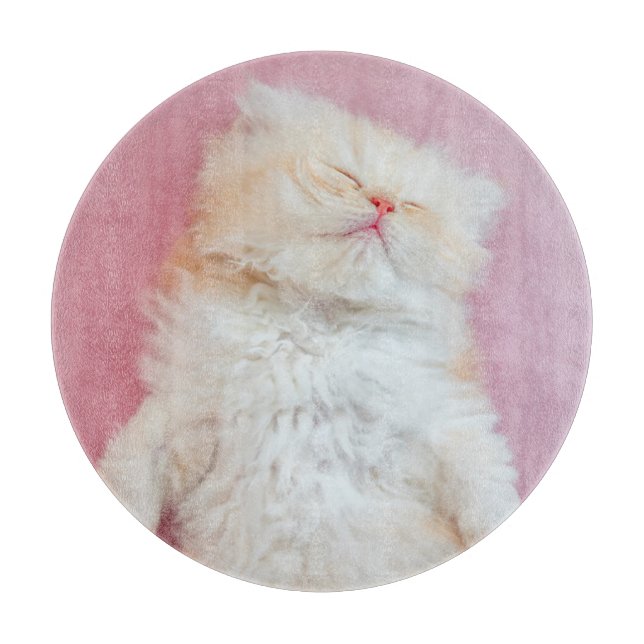 Cutest Baby Animals | Lovely Kitten Sleeping Cutting Board (Front)