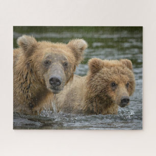 Cutest Baby Animals   Mama Bear & Her Cubs Jigsaw Puzzle