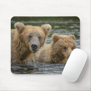 Cutest Baby Animals   Mama Bear & Her Cubs Mouse Pad
