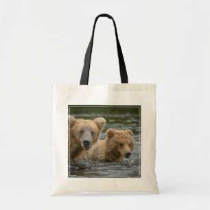 Cutest Baby Animals Mama Bear & Her Cubs Tote Bag