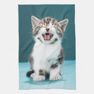 Cutest Baby Animals Meowing Baby Kitten Tea Towel
