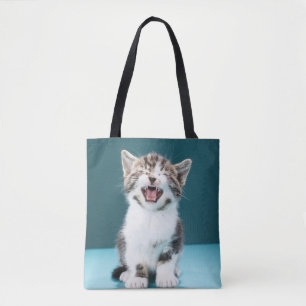 Cutest Baby Animals Meowing Baby Kitten Tote Bag