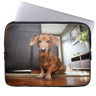 Cutest Baby Animals   Mini Dachshund Puppy Laptop Sleeve