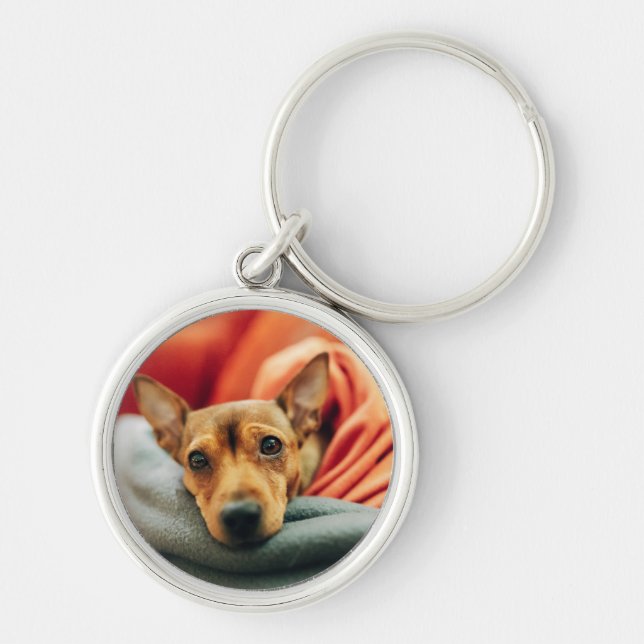 Cutest Baby Animals | Miniature Pinscher Key Ring (Front)