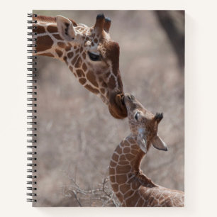 Cutest Baby Animals   Mother and Baby Giraffe Notebook