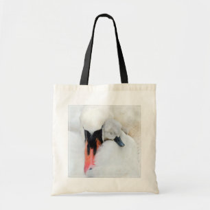 Cutest Baby Animals Mother & Baby Mute Swan Tote Bag