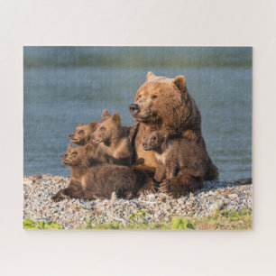 Cutest Baby Animals   Mother Bear & Cubs Jigsaw Puzzle