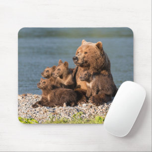 Cutest Baby Animals   Mother Bear & Cubs Mouse Pad