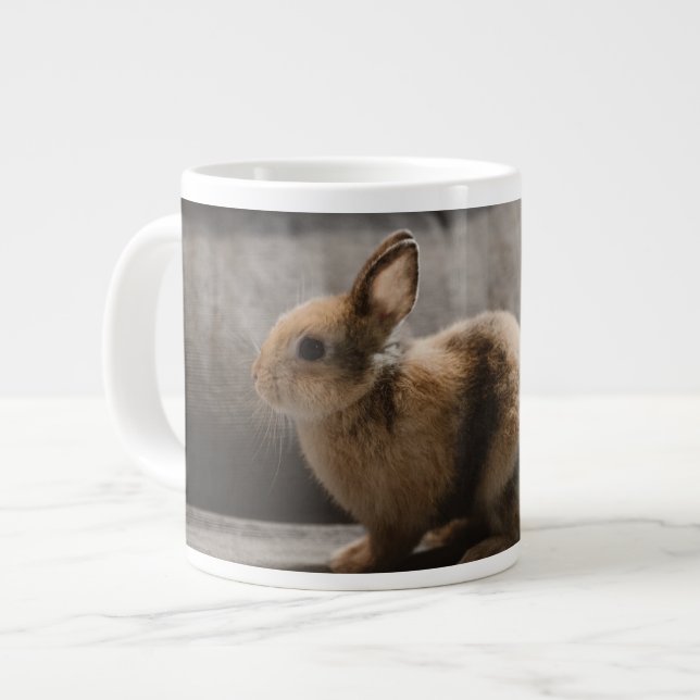 Cutest Baby Animals | Netherland Dwarf Rabbit Large Coffee Mug (Front Left)