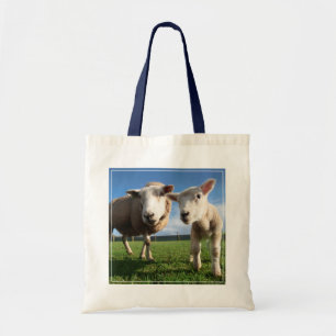 Cutest Baby Animals Newborn Lamb & Mama Tote Bag