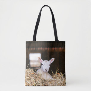 Cutest Baby Animals Newborn Lamb Tote Bag