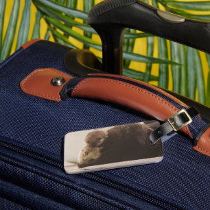 Cutest Baby Animals Newborn Otter Pup Luggage Tag