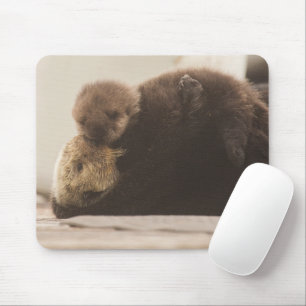 Cutest Baby Animals Newborn Otter Pup Mouse Pad