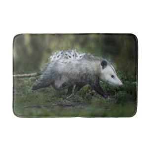 Cutest Baby Animals Opossum Mum & Kids Bath Mat