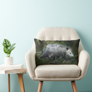 Cutest Baby Animals   Opossum Mum & Kids Lumbar Cushion
