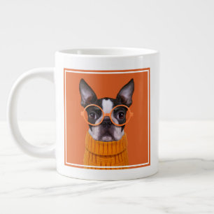 Cutest Baby Animals   Orange Boston Terrier Large Coffee Mug