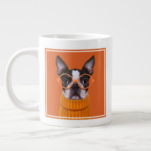 Cutest Baby Animals   Orange Boston Terrier Large Coffee Mug