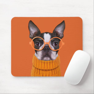 Cutest Baby Animals   Orange Boston Terrier Mouse Pad