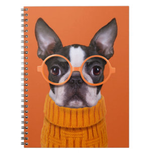 Cutest Baby Animals Orange Boston Terrier Notebook