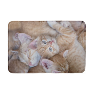 Cutest Baby Animals Orange Kitten Pile Bath Mat