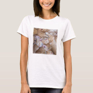 Cutest Baby Animals   Orange Kitten Pile T-Shirt