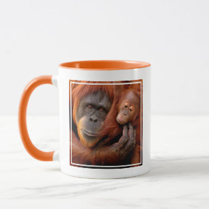 Cutest Baby Animals   Orangutan Mum & Baby Mug