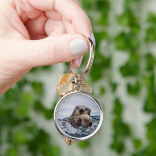 Cutest Baby Animals   Otter Baby & Mother Key Ring