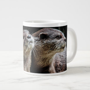 Cutest Baby Animals   Otters Holding Hands Large Coffee Mug