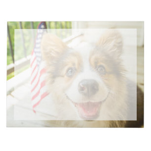 Cutest Baby Animals Patriotic Corgi Puppy Notepad